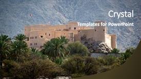  Presentation with oman - Beautiful slides featuring trade routes - nakhl fort in al batinah backdrop and a gray colored foreground