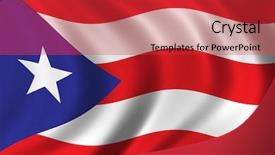  Presentation with puerto rico - Beautiful PPT theme featuring trade union - flag of puerto rico waving backdrop and a red colored foreground