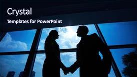  Presentation with successful - Colorful presentation enhanced with little puppy which are sucking backdrop and a light gray colored foreground