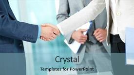 Presentation with business concepts photo - Audience pleasing presentation theme consisting of success collaborate - photo of handshake of business backdrop and a light blue colored foreground