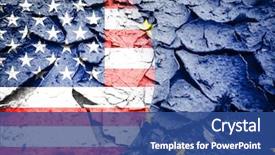  Presentation with trade - PPT theme consisting of trade war concept usa flag background and a ocean colored foreground
