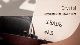  Presentation with trade war - Presentation theme having trade-war-text-written background and a lemonade colored foreground