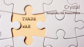  Presentation with trade war - Presentation design featuring trade-war-text-written background and a lemonade colored foreground