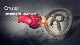  Presentation with trademark - Amazing presentation theme having trademark - boxing glove surprise mixed media backdrop and a  colored foreground