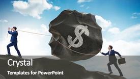  Presentation with trading - Colorful theme enhanced with trader trading in american dollar backdrop and a dark gray colored foreground