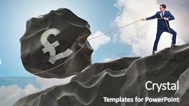  Presentation with trading - Presentation design having trader trading in british pound background and a dark gray colored foreground