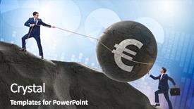  Presentation with trading - PPT theme having trader trading in euro currency background and a dark gray colored foreground