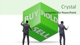  Presentation with trader - PPT theme consisting of trader-with-three-options background and a seafoam green colored foreground
