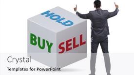  Presentation with trader - Presentation theme featuring trader-with-three-options background and a white colored foreground