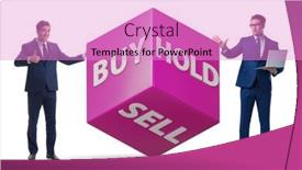  Presentation with trader - Presentation design having trader-with-three-options background and a lilac colored foreground