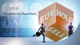  Presentation with trader - Slide deck enhanced with trader-with-three-options background and a sky blue colored foreground