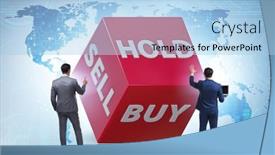  Presentation with trader - Theme enhanced with trader-with-three-options background and a light blue colored foreground