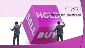  Presentation with trader - Presentation with trader-with-three-options background and a lilac colored foreground