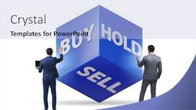  Presentation with trader - Slide set featuring trader-with-three-options background and a light blue colored foreground