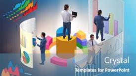  Presentation with trader - Colorful PPT theme enhanced with trader-working-in-technical-visualization backdrop and a teal colored foreground