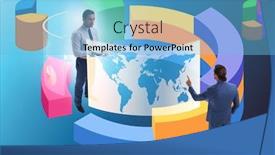  Presentation with trader - Theme featuring trader-working-in-technical-visualization background and a light blue colored foreground