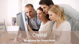  Presentation with racial group high school students - Audience pleasing theme consisting of trades education - group of students in business backdrop and a coral colored foreground