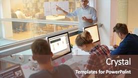  Presentation with economics - Presentation theme featuring trades education - teacher in classroom teaching economics background and a tawny brown colored foreground