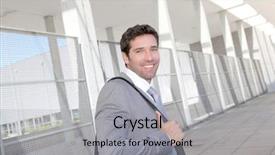  Presentation with businessman standing on maze - Beautiful theme featuring tradeshow - businessman standing with briefcase backdrop and a light gray colored foreground