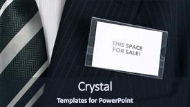  Presentation with tradeshow - Slide deck featuring tradeshow - well dressed businessman looking background and a wine colored foreground