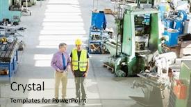  Presentation with discussion - Audience pleasing slides consisting of tradesman - high angle view of male backdrop and a mint green colored foreground