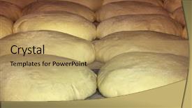  Presentation with pizza pasta dough for bread - Slides having tradicion food - baking raw dough background and a coral colored foreground