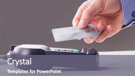  Presentation with pay - Amazing presentation design having trading cards - man using card to express backdrop and a gray colored foreground