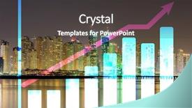  Presentation with trading - Presentation consisting of trading concept with financial chart background and a  colored foreground