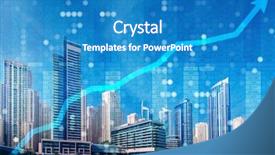  Presentation with trading - Slides enhanced with trading concept with financial chart background and a teal colored foreground