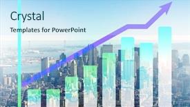  Presentation with trading - PPT layouts featuring trading concept with financial chart background and a sky blue colored foreground