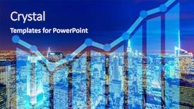  Presentation with trading - Cool new slides with trading concept with financial chart backdrop and a navy blue colored foreground