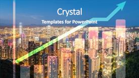  Presentation with trading - Beautiful theme featuring trading concept with financial chart backdrop and a teal colored foreground