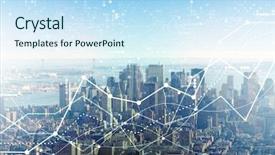  Presentation with trading - Amazing presentation having trading concept with financial chart backdrop and a sky blue colored foreground