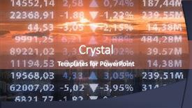  Presentation with trading - Presentation theme consisting of trading concept with financial chart background and a coral colored foreground