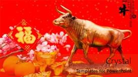  Presentation with 2021 - Presentation theme featuring tradition-chinese-2021-is-year background and a red colored foreground