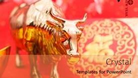  Presentation with 2021 - PPT layouts enhanced with tradition-chinese-2021-is-year background and a coral colored foreground