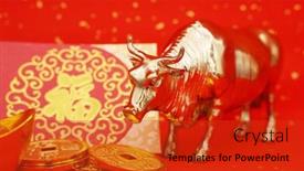  Presentation with chinese new year 2021 - PPT theme featuring tradition-chinese-2021-is-year background and a red colored foreground