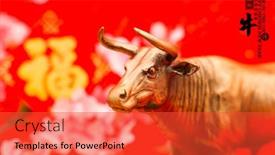  Presentation with 2021 - PPT theme enhanced with tradition-chinese-2021-is-year background and a red colored foreground