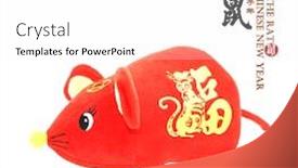  Presentation with mean - Slide deck enhanced with tradition-chinese-cloth-doll-rat background and a white colored foreground