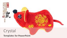  Presentation with mean - Amazing slide deck having tradition-chinese-cloth-doll-rat backdrop and a lemonade colored foreground