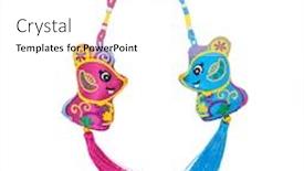  Presentation with translation - PPT theme consisting of tradition-chinese-cloth-knot-rat background and a white colored foreground