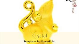  Presentation with golden seal - Beautiful slide deck featuring tradition-chinese-golden-rat-statue backdrop and a yellow colored foreground