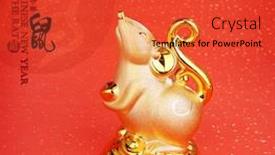  Presentation with golden seal - Beautiful PPT layouts featuring tradition-chinese-golden-rat-statue backdrop and a red colored foreground