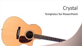  Presentation with acoustic - PPT layouts consisting of traditional-acoustic-steel-string-guitar background and a white colored foreground