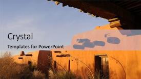  Presentation with mexico traditional cinco de mayo - Amazing slides having traditional adobe architecture in new backdrop and a light blue colored foreground