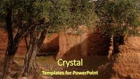  Presentation with clay - Slide set with traditional african berber clay house background and a tawny brown colored foreground