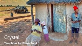  Presentation with traditional - Slide deck consisting of traditional-african-family-spending-time background and a gray colored foreground