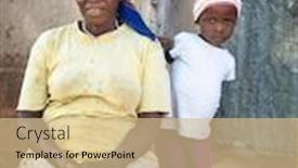  Presentation with traditional - Audience pleasing presentation consisting of traditional-african-family-spending-time backdrop and a coral colored foreground