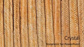  Presentation with woven - Presentation theme with reeds - background of a traditional african background and a yellow colored foreground