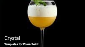  Presentation with cocktail bar - Presentation design featuring traditional-alcoholic-cocktail-with-whiskey background and a black colored foreground